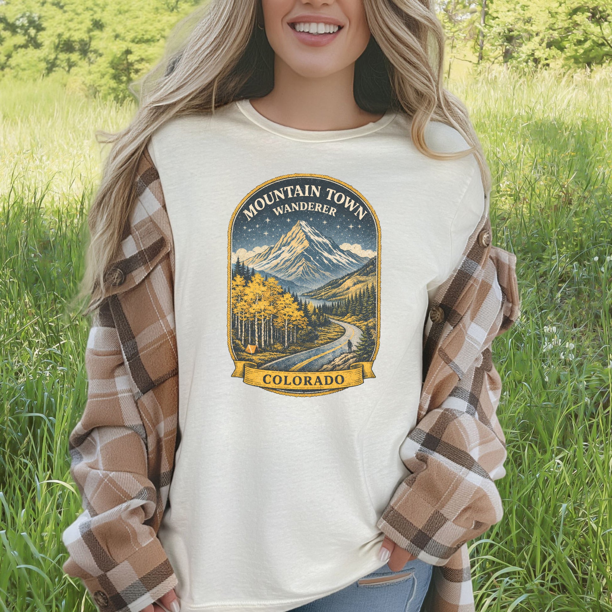 Colorado Mountain Town Wanderer Shirt – Retro Rockies T-Shirt