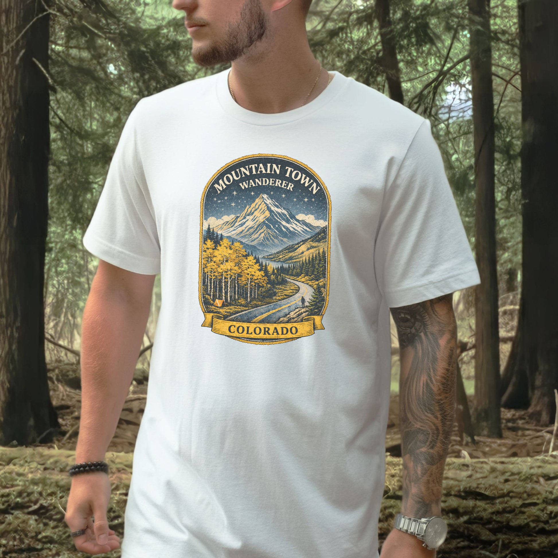 Colorado Mountain Town Wanderer Shirt – Retro Rockies T-Shirt