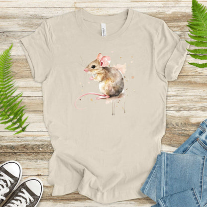 Watercolor Mouse T-Shirt – Cute Woodland Animal Lover Tee