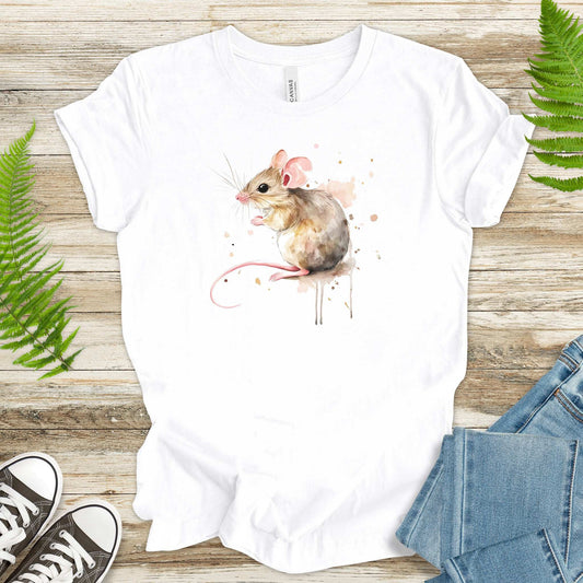 Watercolor Mouse T-Shirt – Cute Woodland Animal Lover Tee