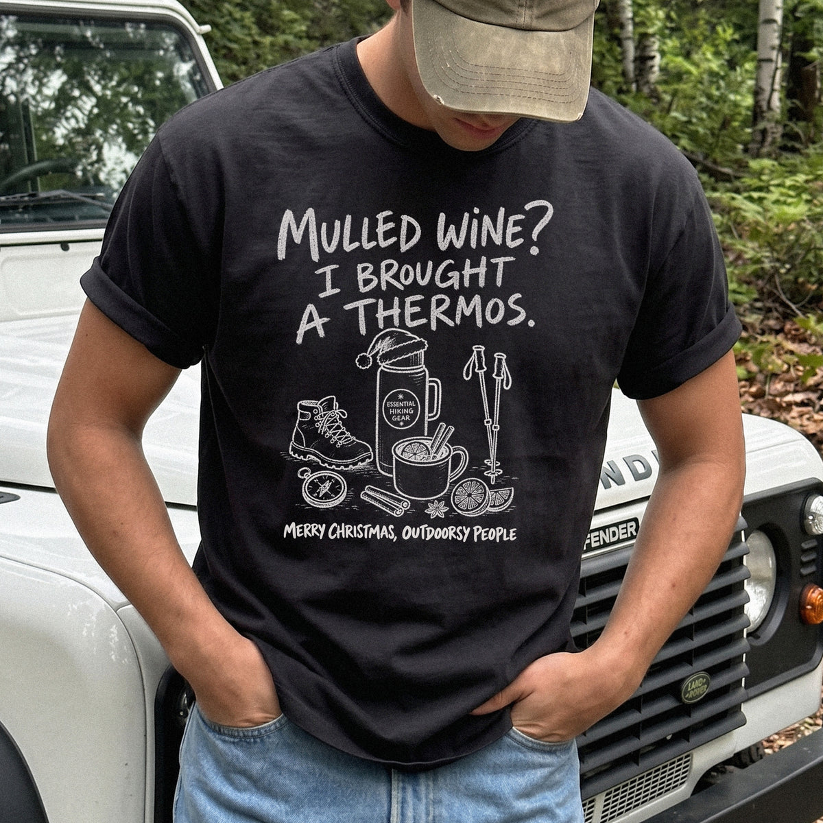 Mulled Wine? I Brought a Thermos Comfort Colors Shirt – Funny Christmas Hiking Tee