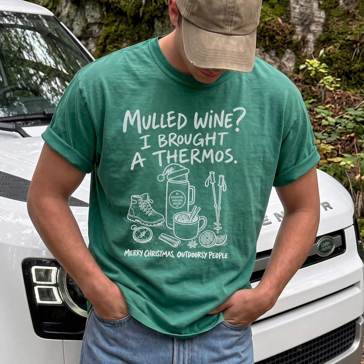 Mulled Wine? I Brought a Thermos Comfort Colors Shirt – Funny Christmas Hiking Tee