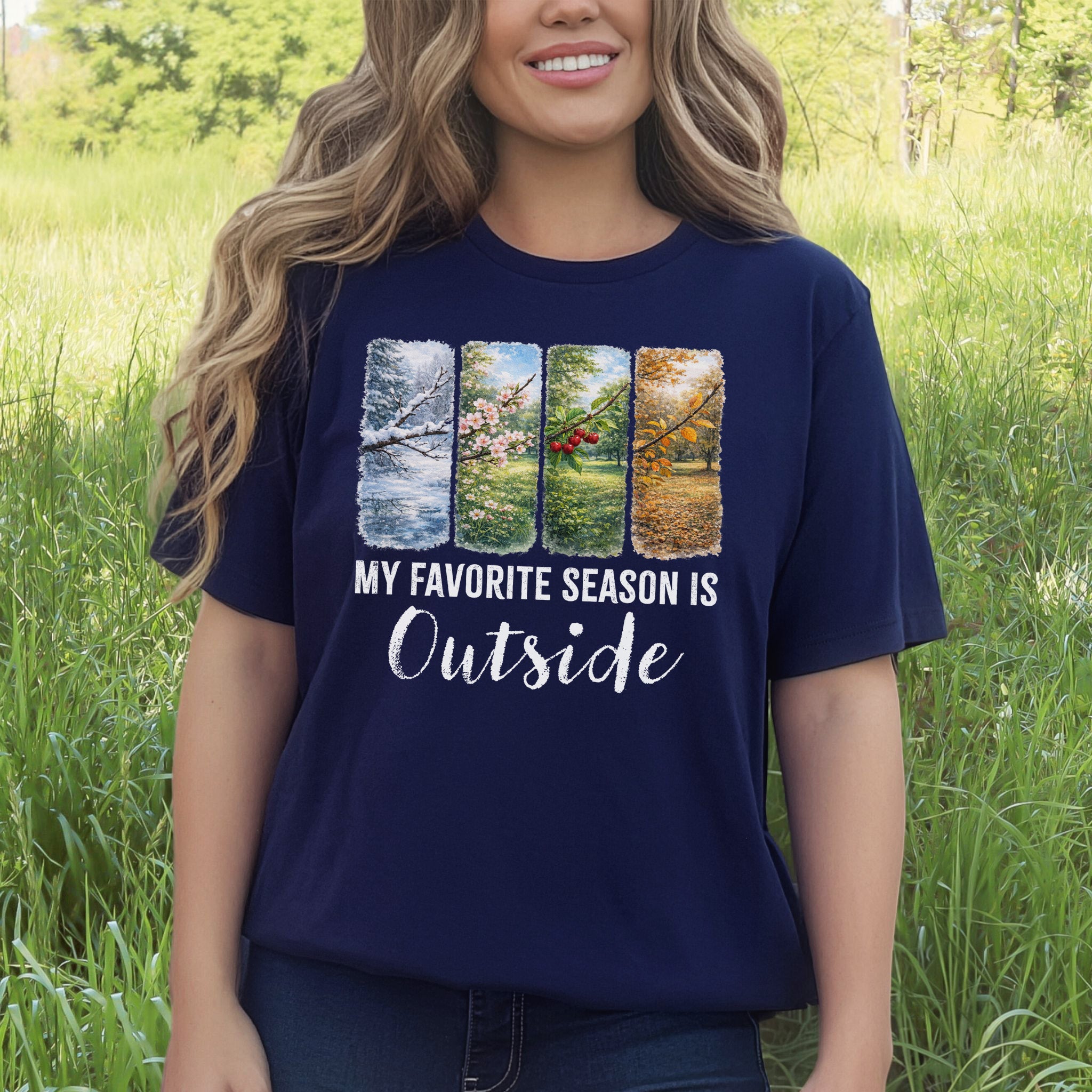 My Favorite Season Is Outside T-Shirt – Botanical Forest Panels