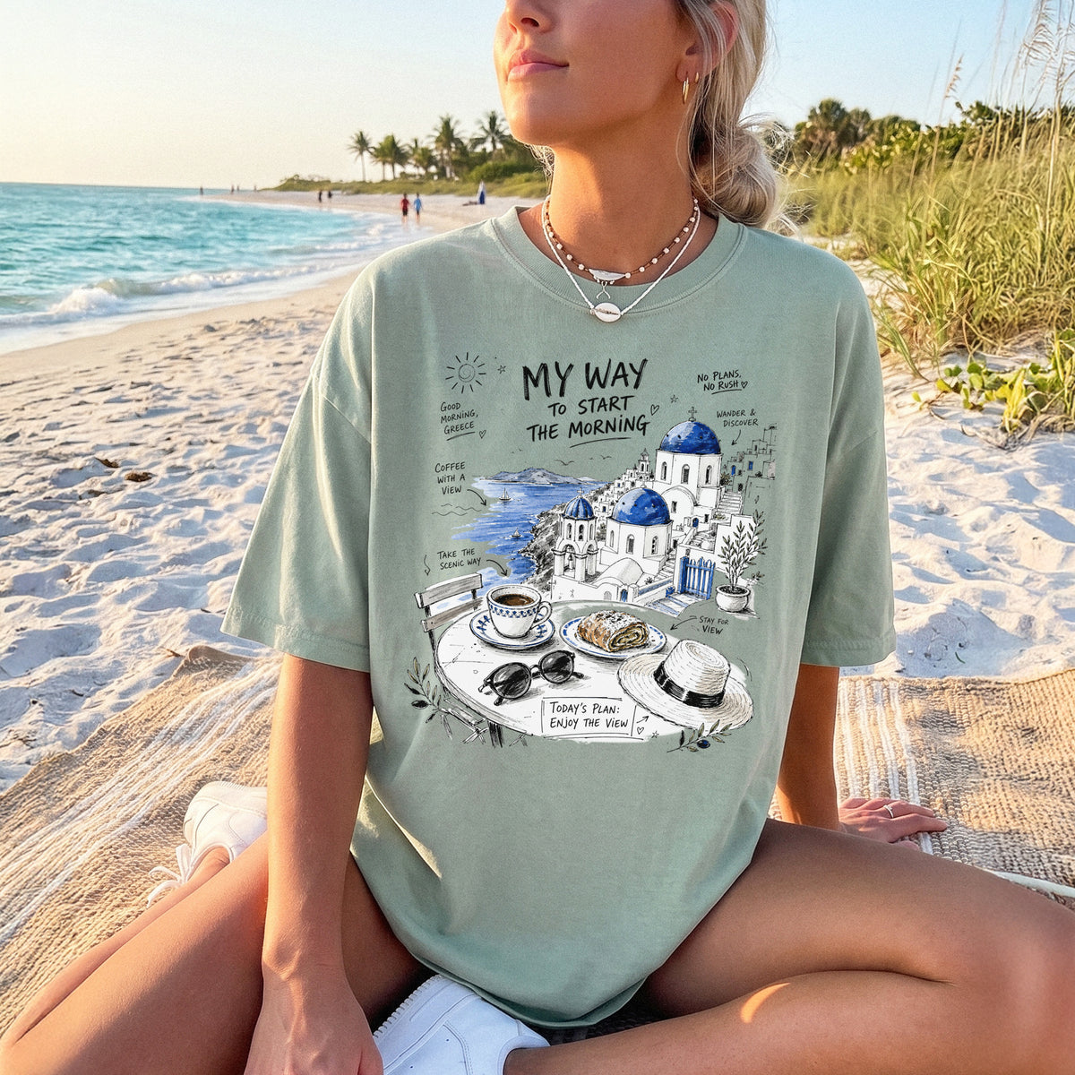 My Way to Start the Morning Comfort Colors Shirt – Santorini Tee