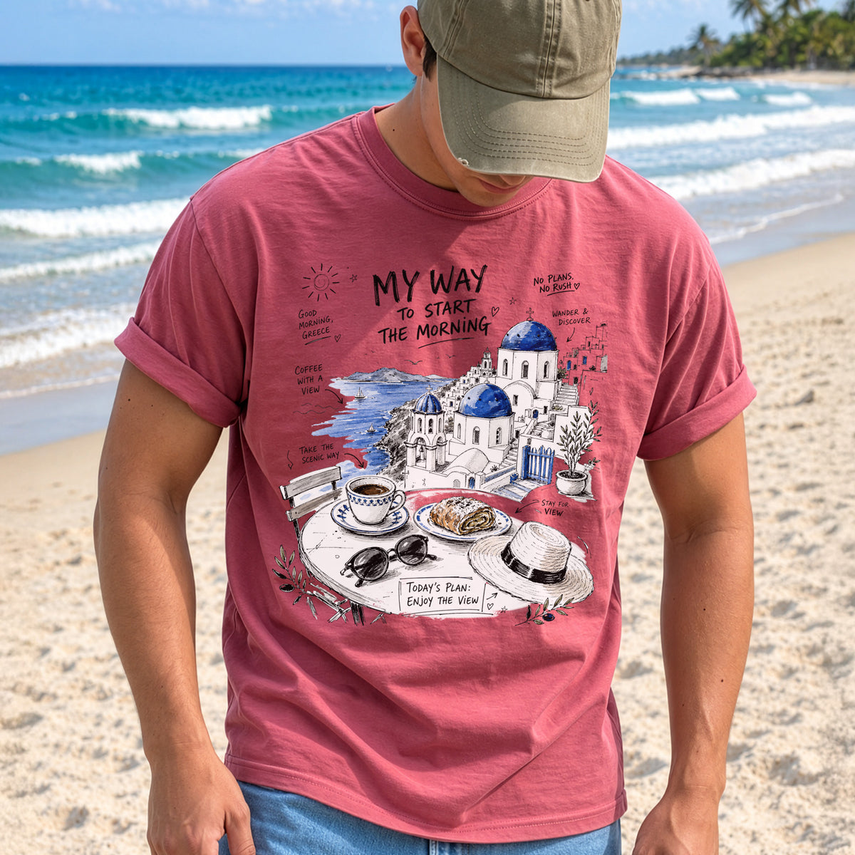 My Way to Start the Morning Comfort Colors Shirt – Santorini Tee