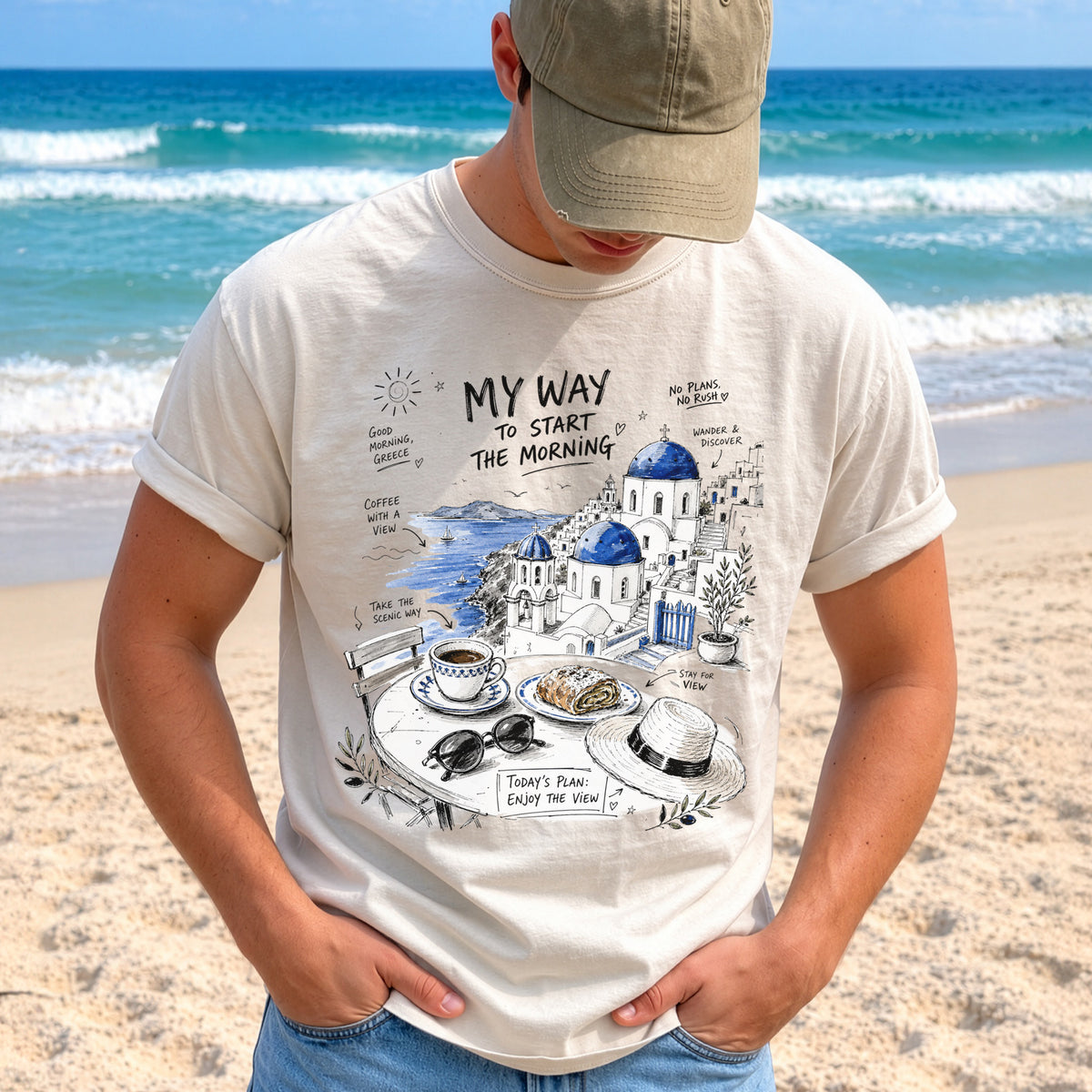 My Way to Start the Morning Comfort Colors Shirt – Santorini Tee