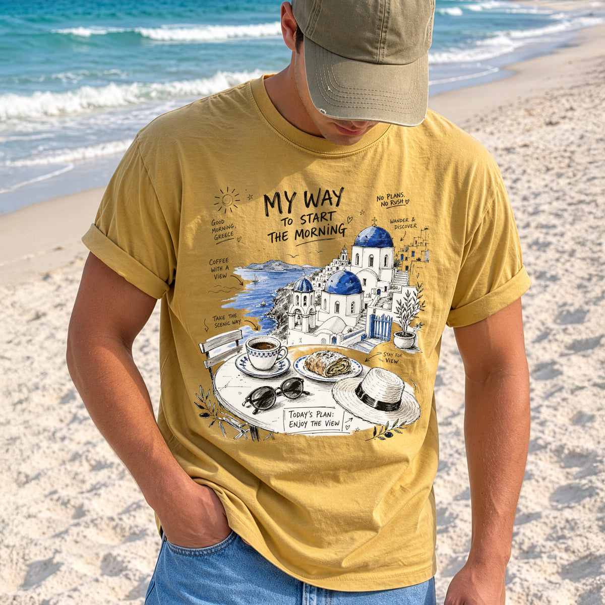 My Way to Start the Morning Comfort Colors Shirt – Santorini Tee