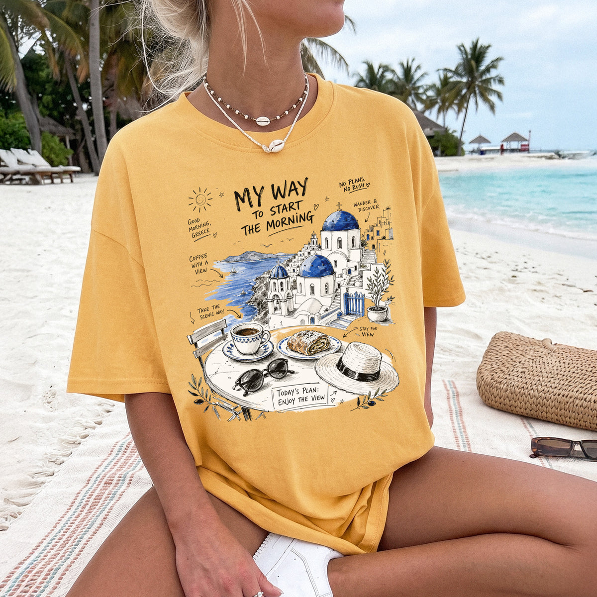 My Way to Start the Morning Comfort Colors Shirt – Santorini Tee