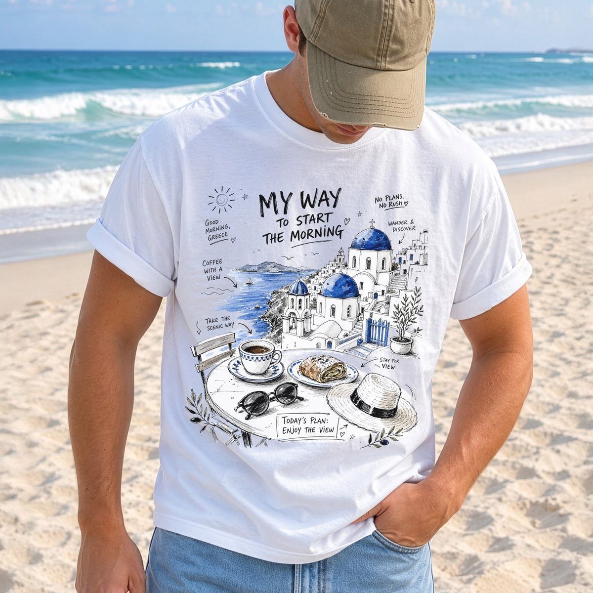 My Way to Start the Morning Comfort Colors Shirt – Santorini Tee