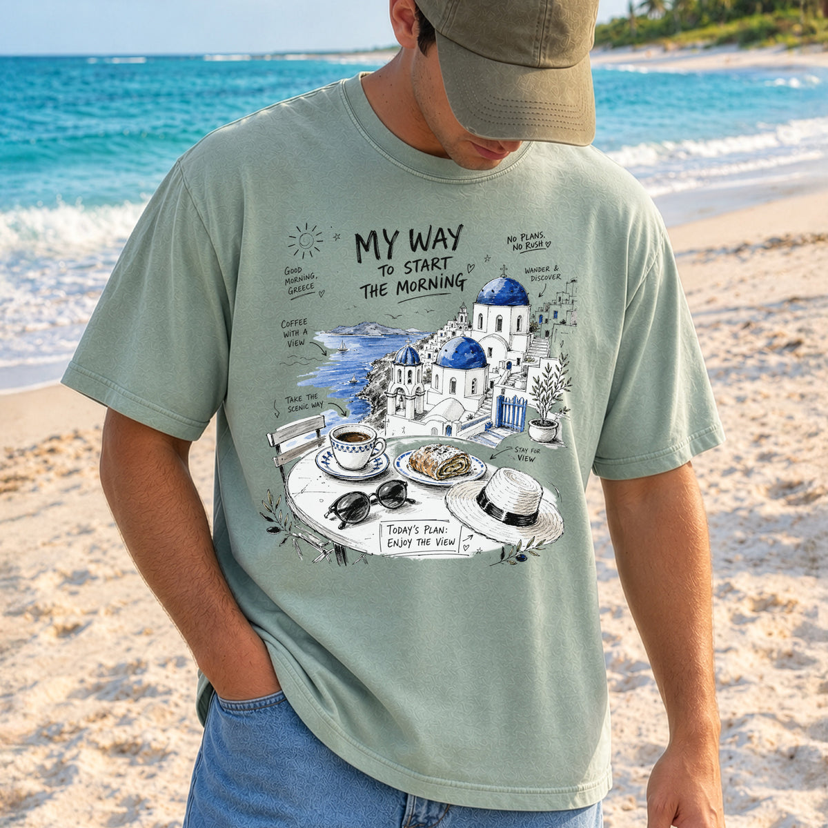 My Way to Start the Morning Comfort Colors Shirt – Santorini Tee