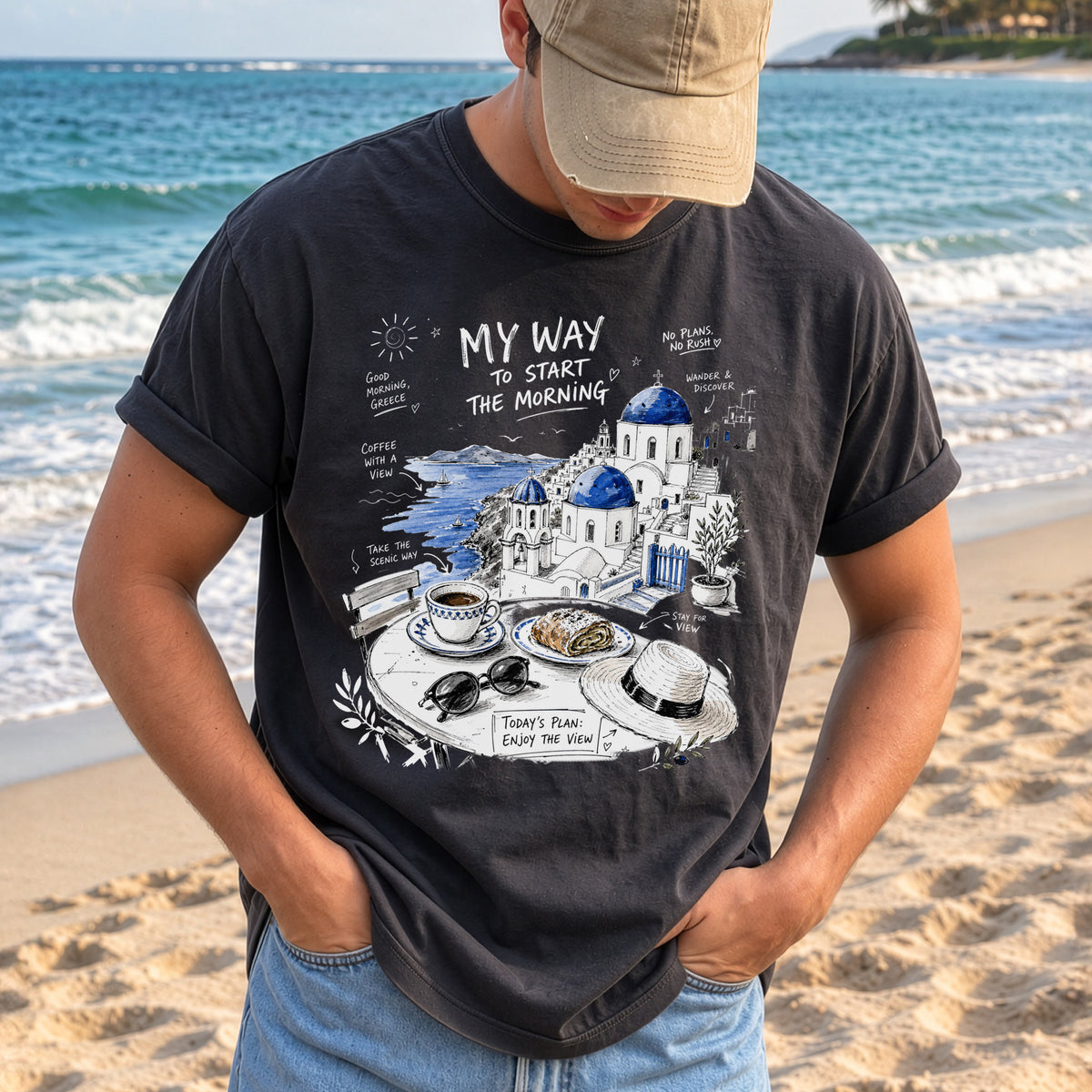 My Way to Start the Morning Comfort Colors Shirt – Santorini Tee