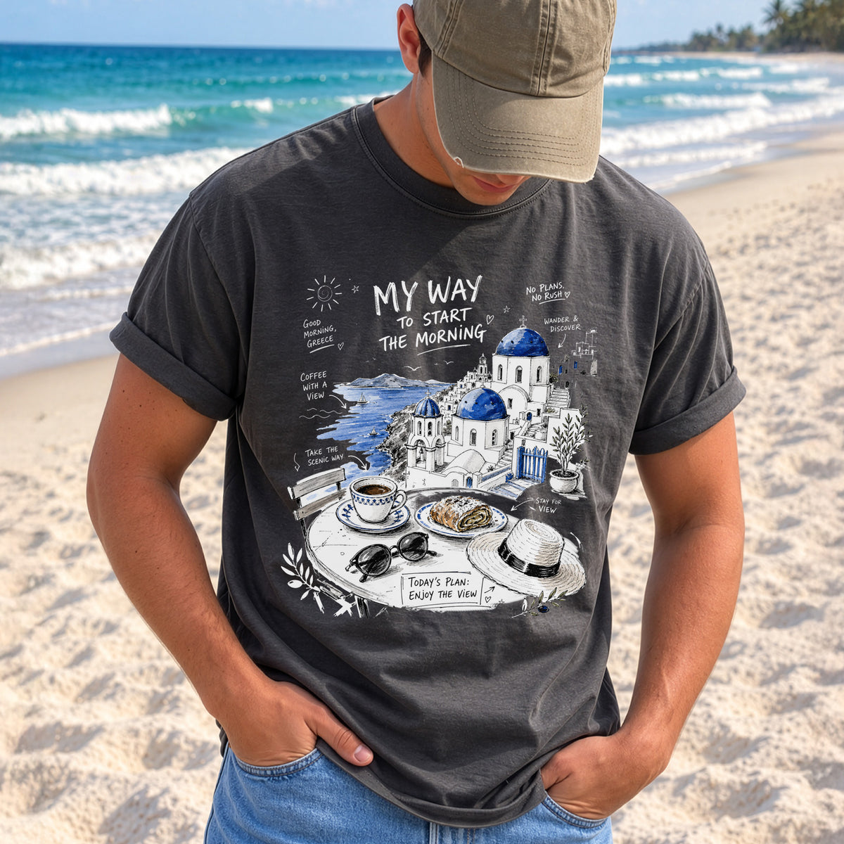 My Way to Start the Morning Comfort Colors Shirt – Santorini Tee