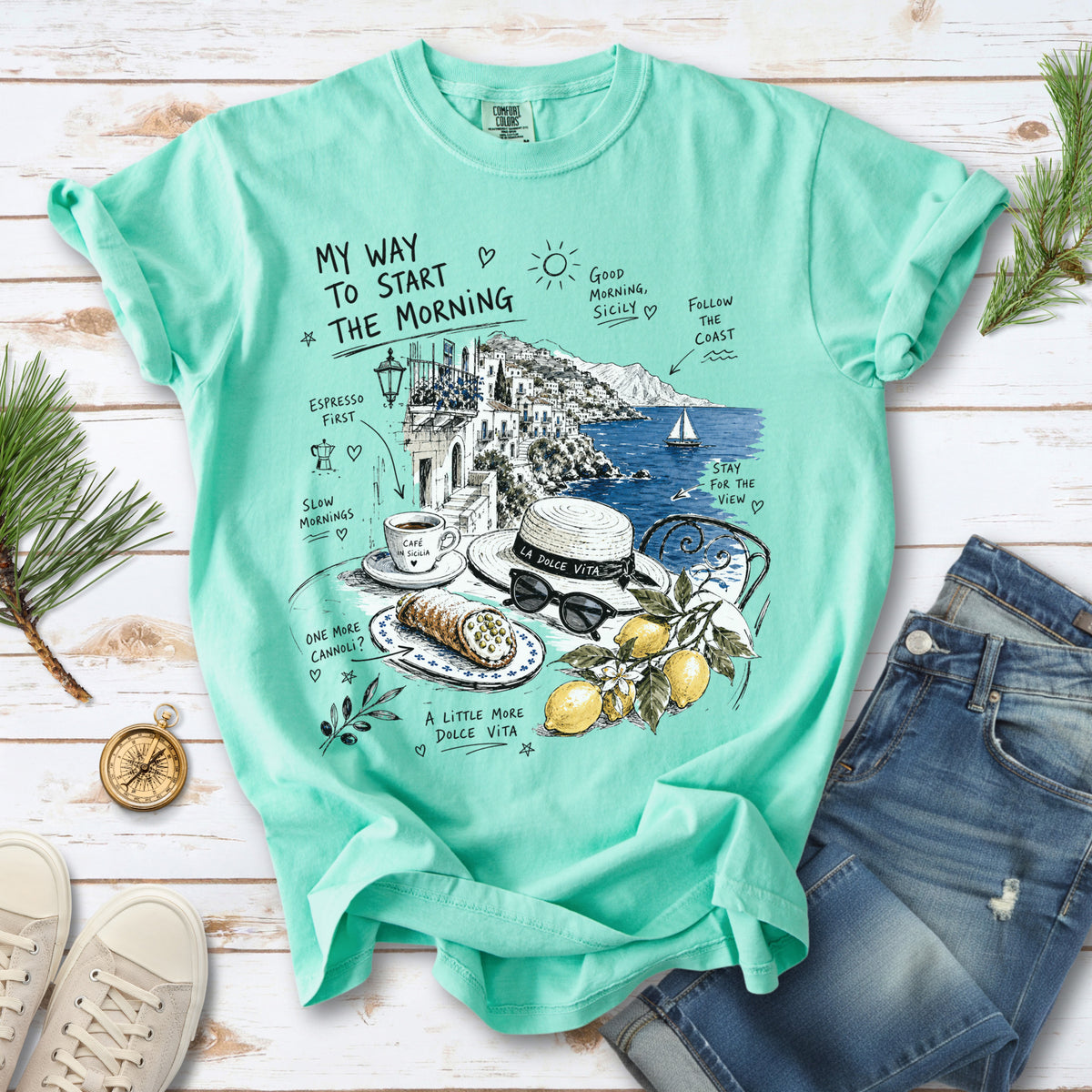 My Way to Start the Morning Comfort Colors Shirt – Sicily Tee