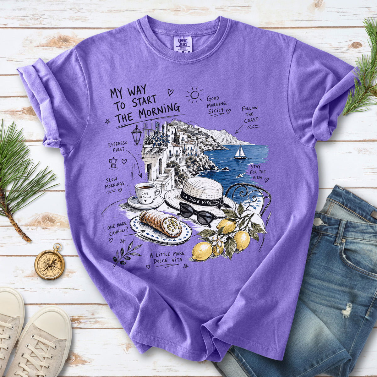 My Way to Start the Morning Comfort Colors Shirt – Sicily Tee