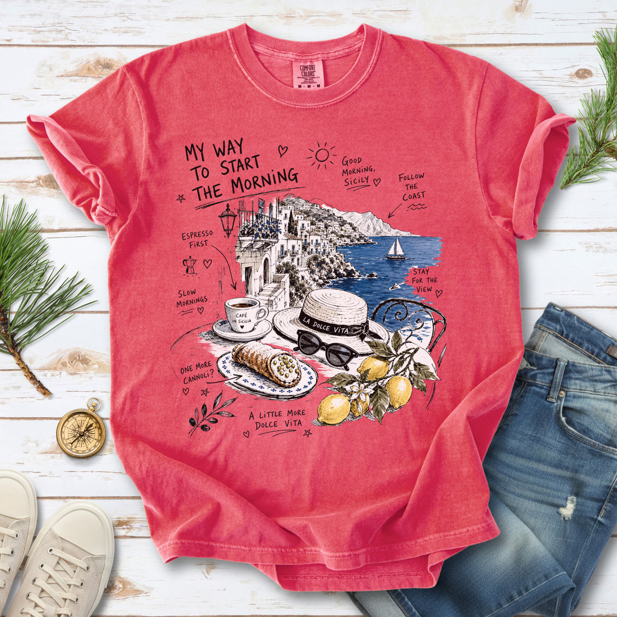 My Way to Start the Morning Comfort Colors Shirt – Sicily Tee