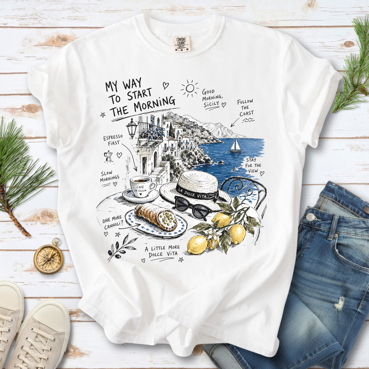 My Way to Start the Morning Comfort Colors Shirt – Sicily Tee