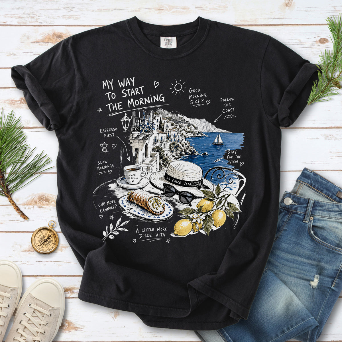 My Way to Start the Morning Comfort Colors Shirt – Sicily Tee
