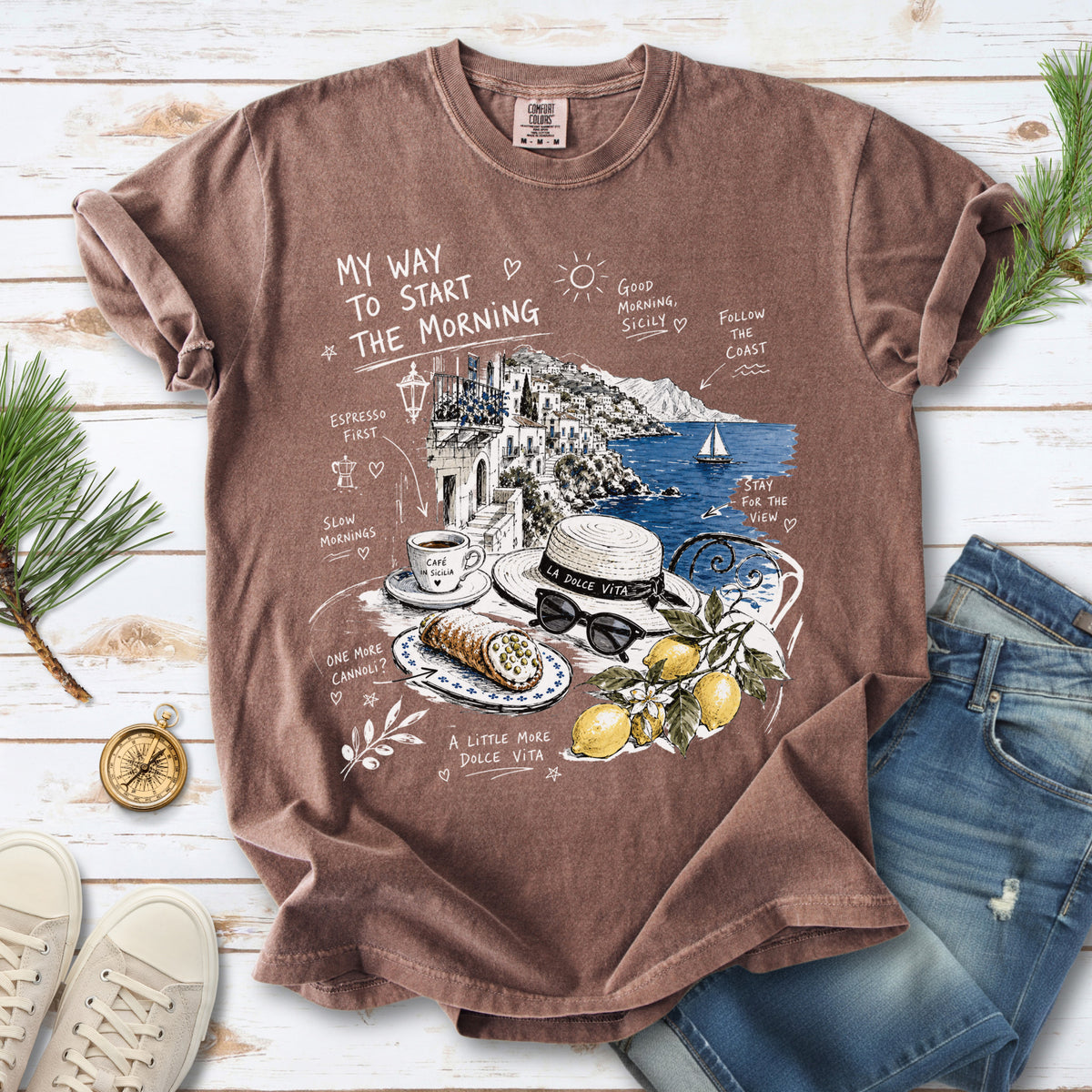 My Way to Start the Morning Comfort Colors Shirt – Sicily Tee