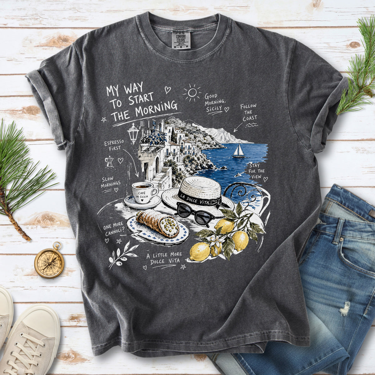 My Way to Start the Morning Comfort Colors Shirt – Sicily Tee