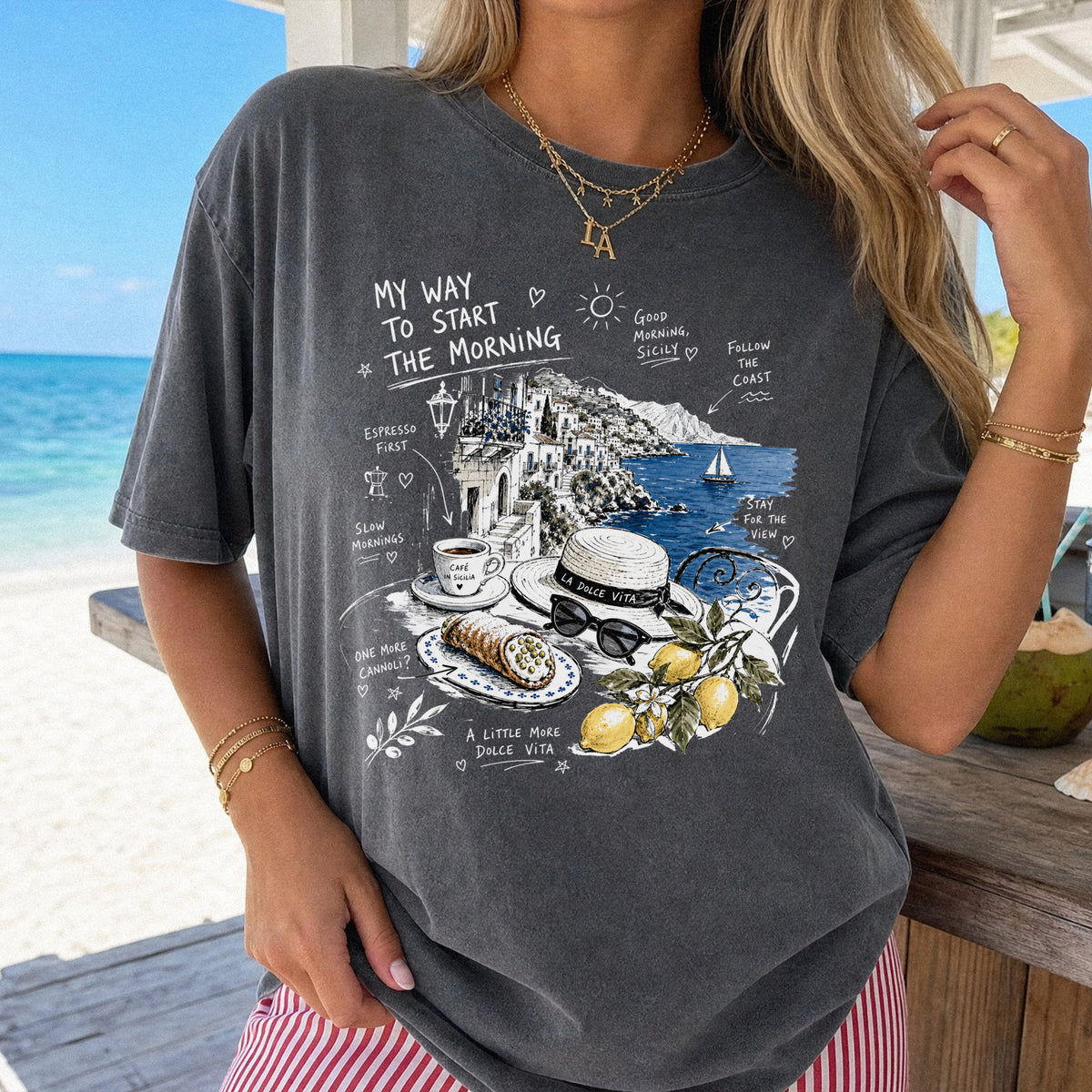 My Way to Start the Morning Comfort Colors Shirt – Sicily Tee