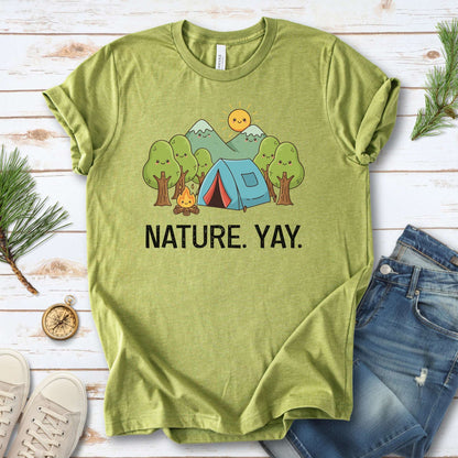 Nature Yay Cute Camping Adventure T-Shirt