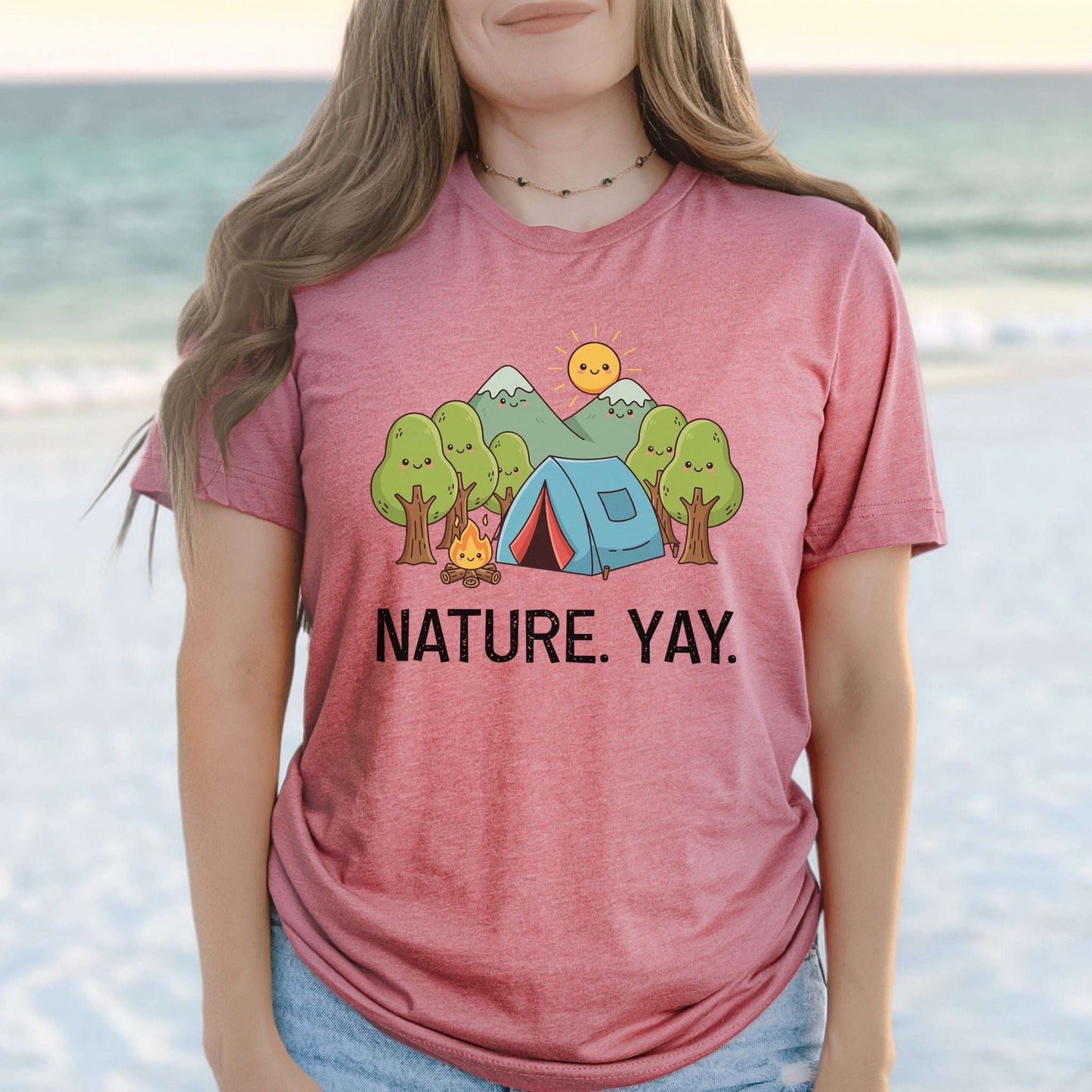 Nature Yay Cute Camping Adventure T-Shirt