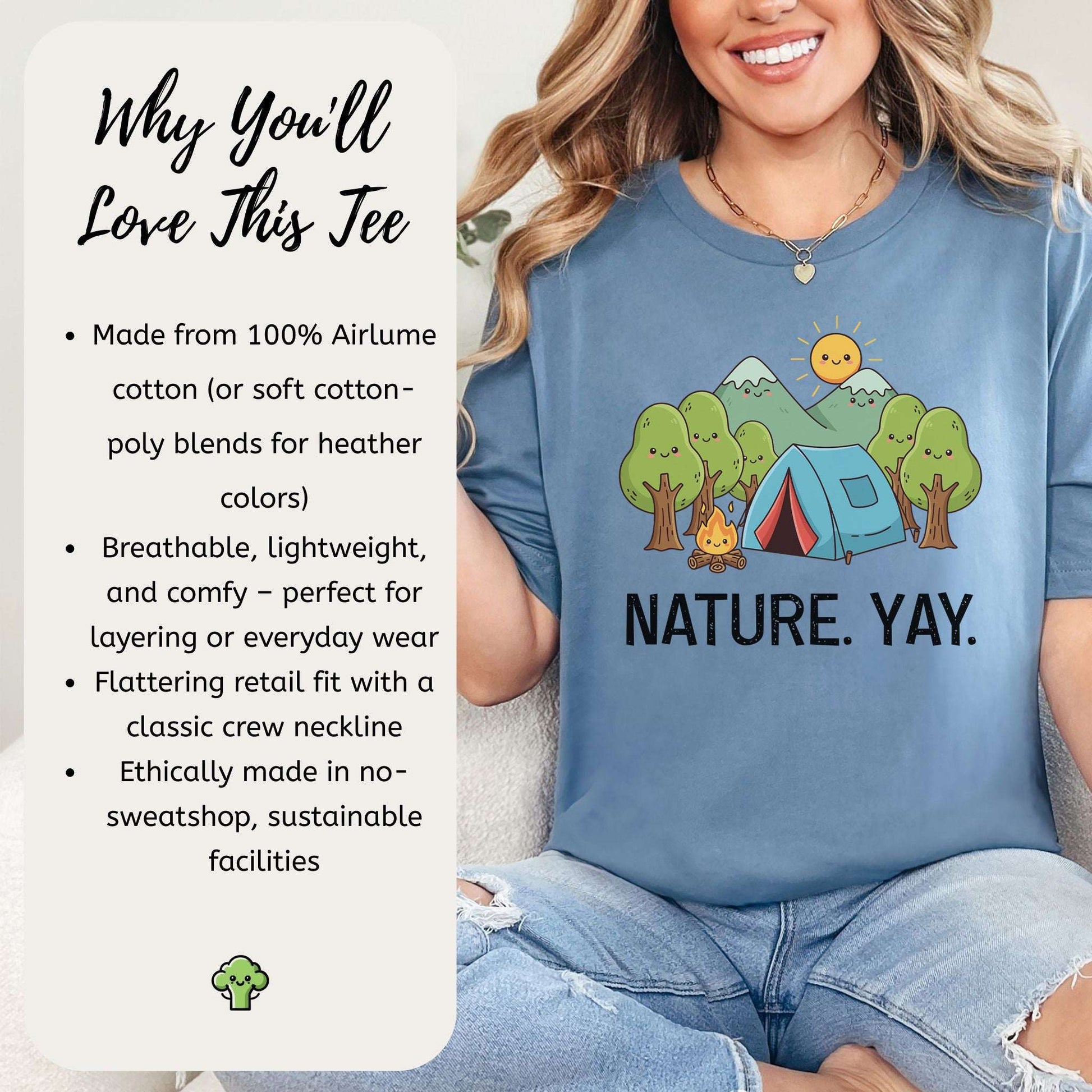 Nature Yay Cute Camping Adventure T-Shirt