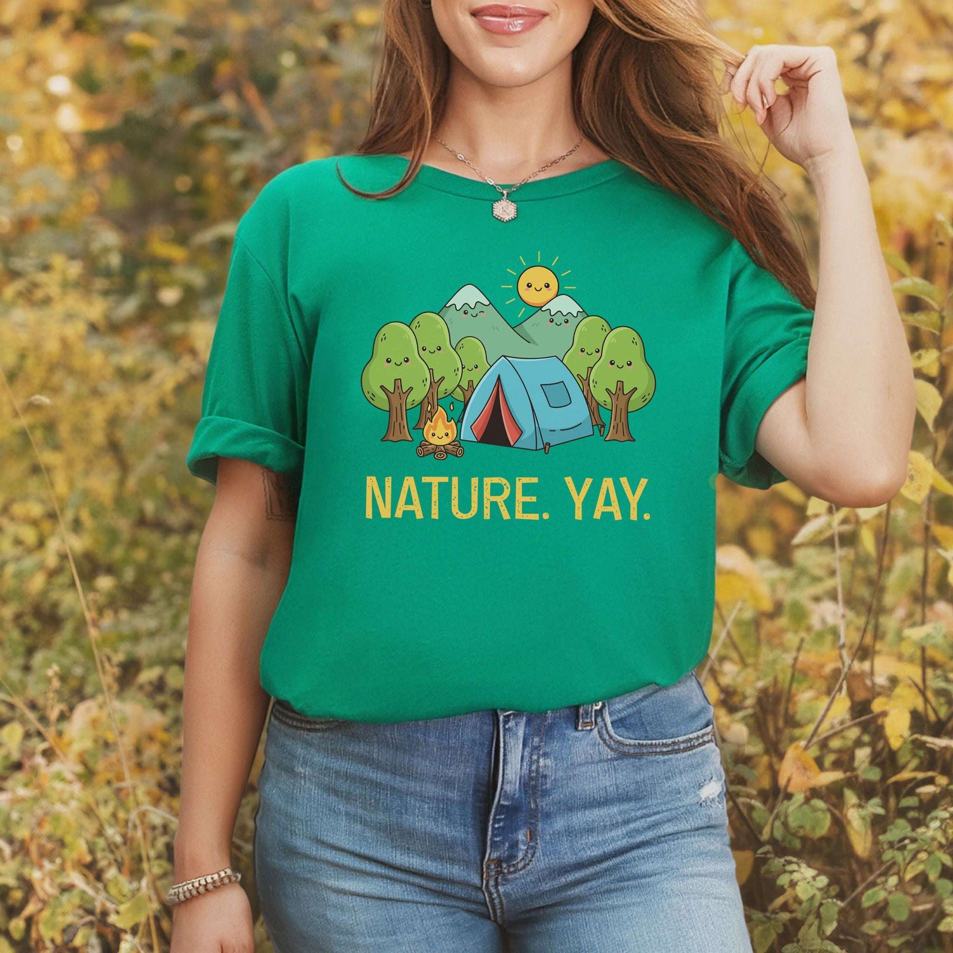 Nature Yay Cute Camping Adventure T-Shirt
