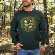 Nature Never Quits Vintage Botanical Floral Adventure Sweatshirt