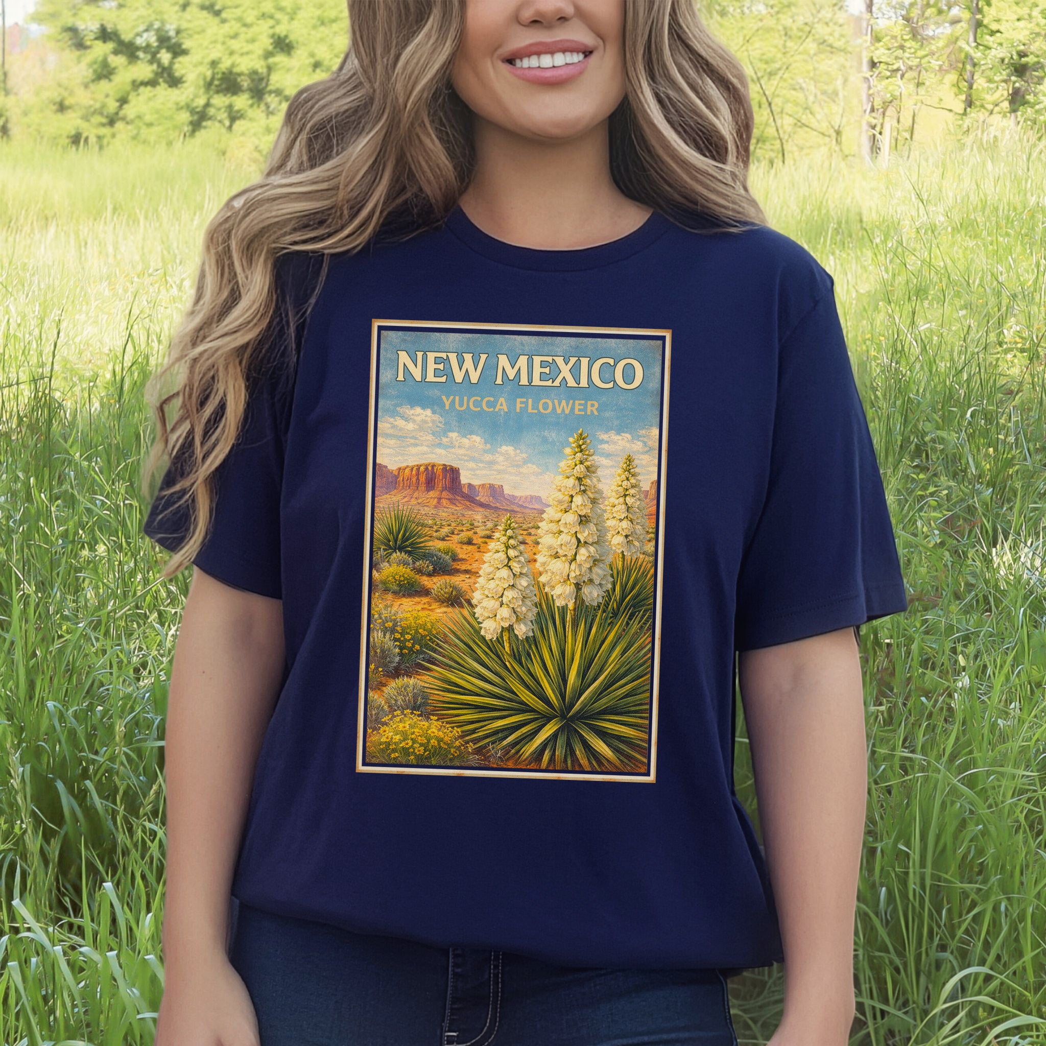 New Mexico Yucca Flower Desert Botanical Vintage Nature T-Shirt