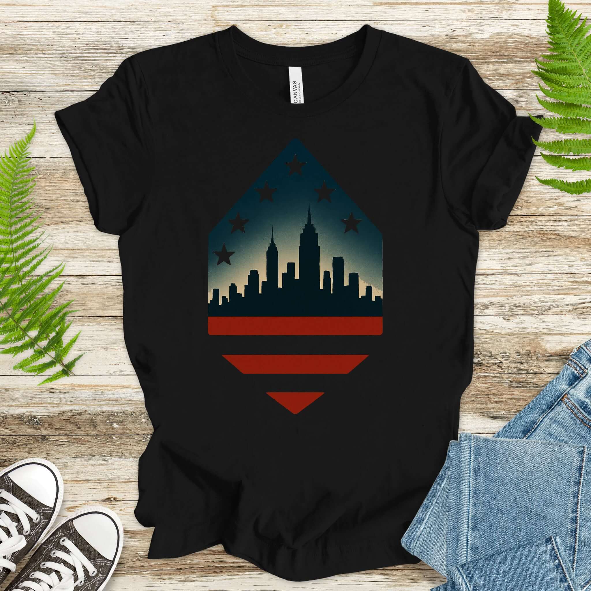 New York City Skyline 4th of July T-Shirt