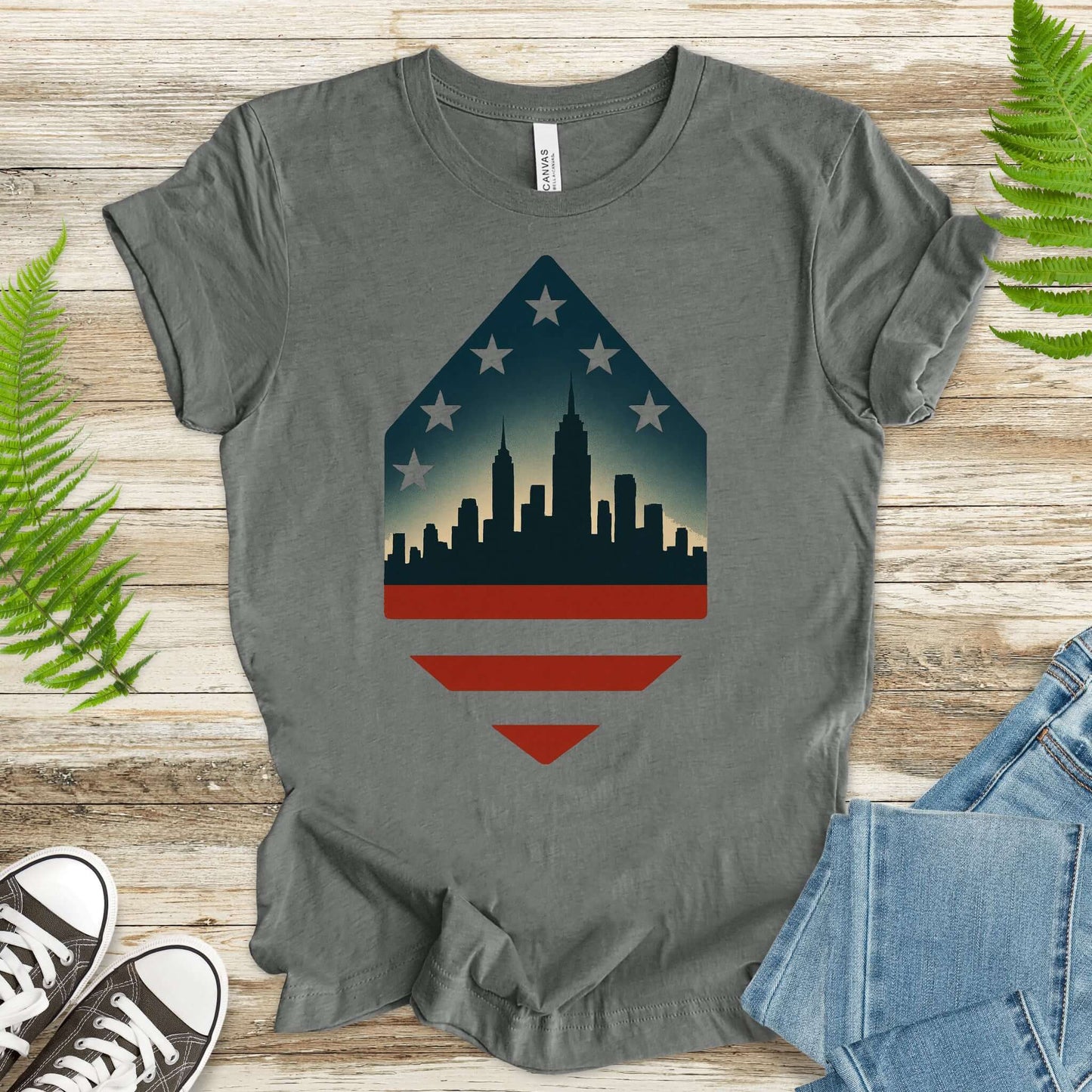 New York City Skyline 4th of July T-Shirt