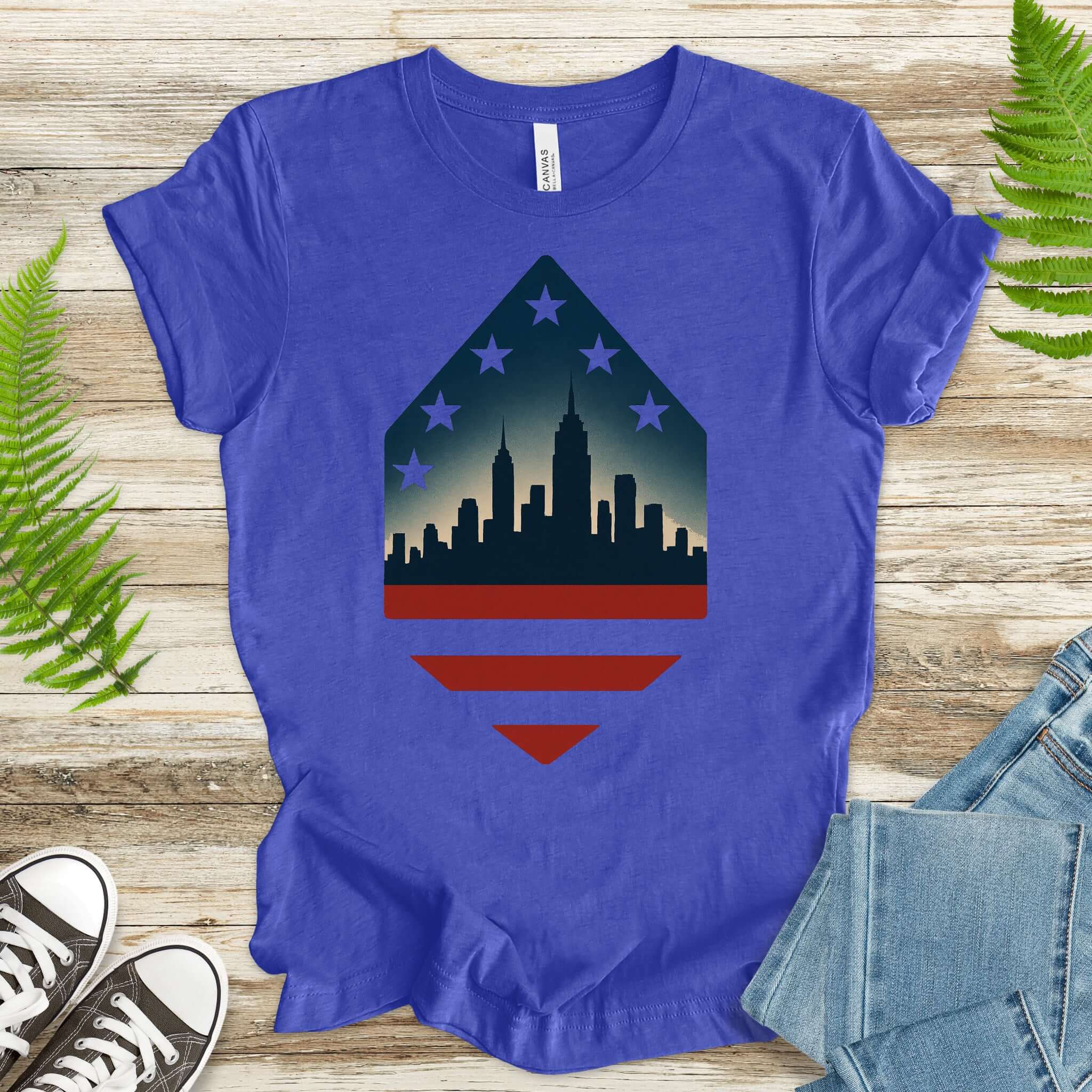 New York City Skyline 4th of July T-Shirt