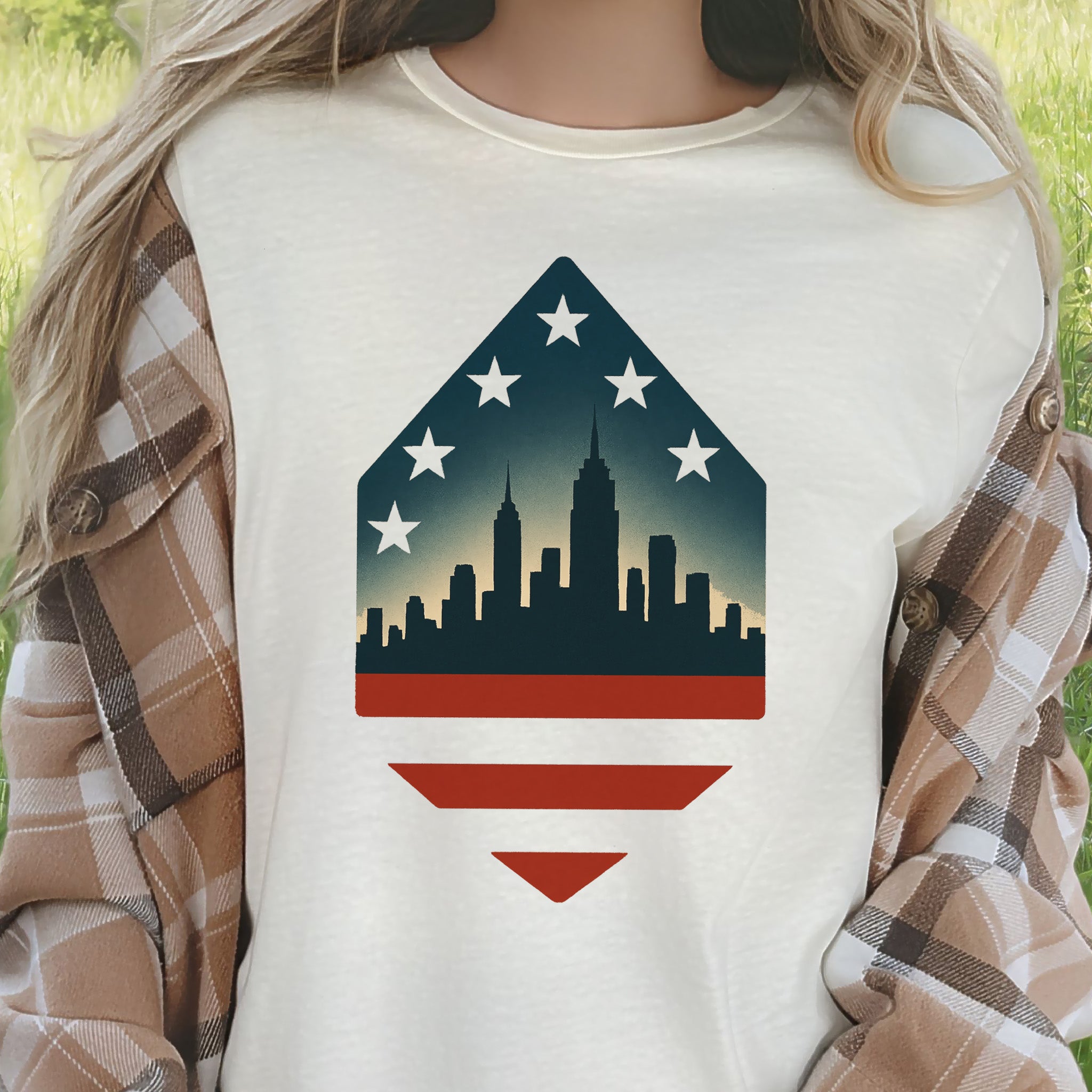 New York City Skyline 4th of July T-Shirt