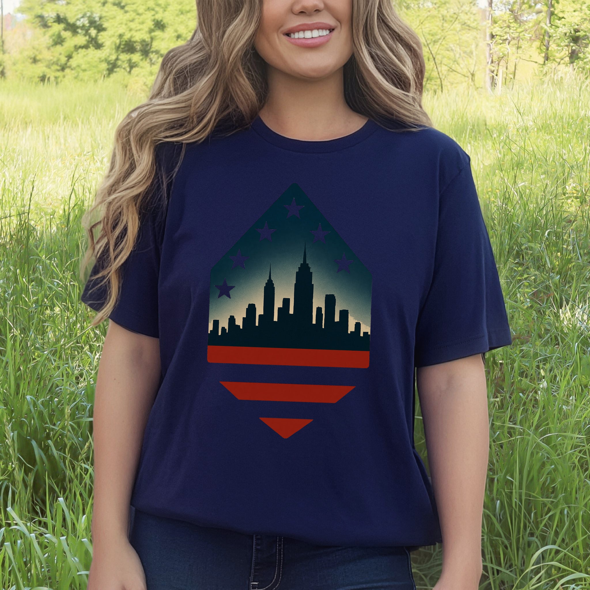 New York City Skyline 4th of July T-Shirt