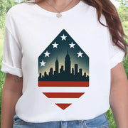 New York City Skyline 4th of July T-Shirt