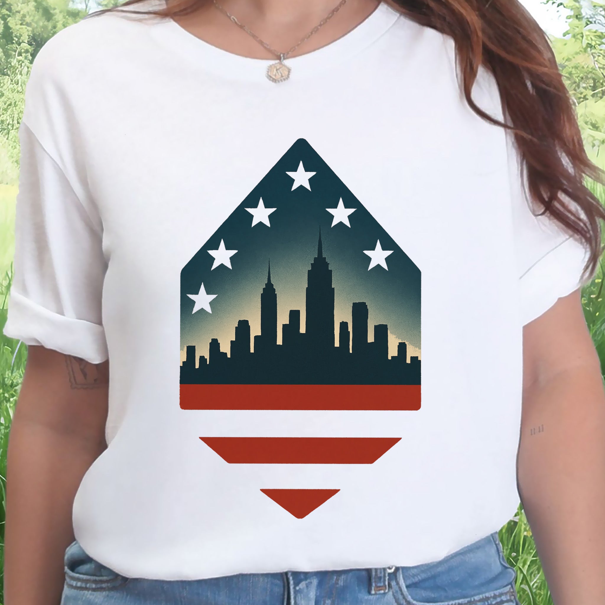 New York City Skyline 4th of July T-Shirt