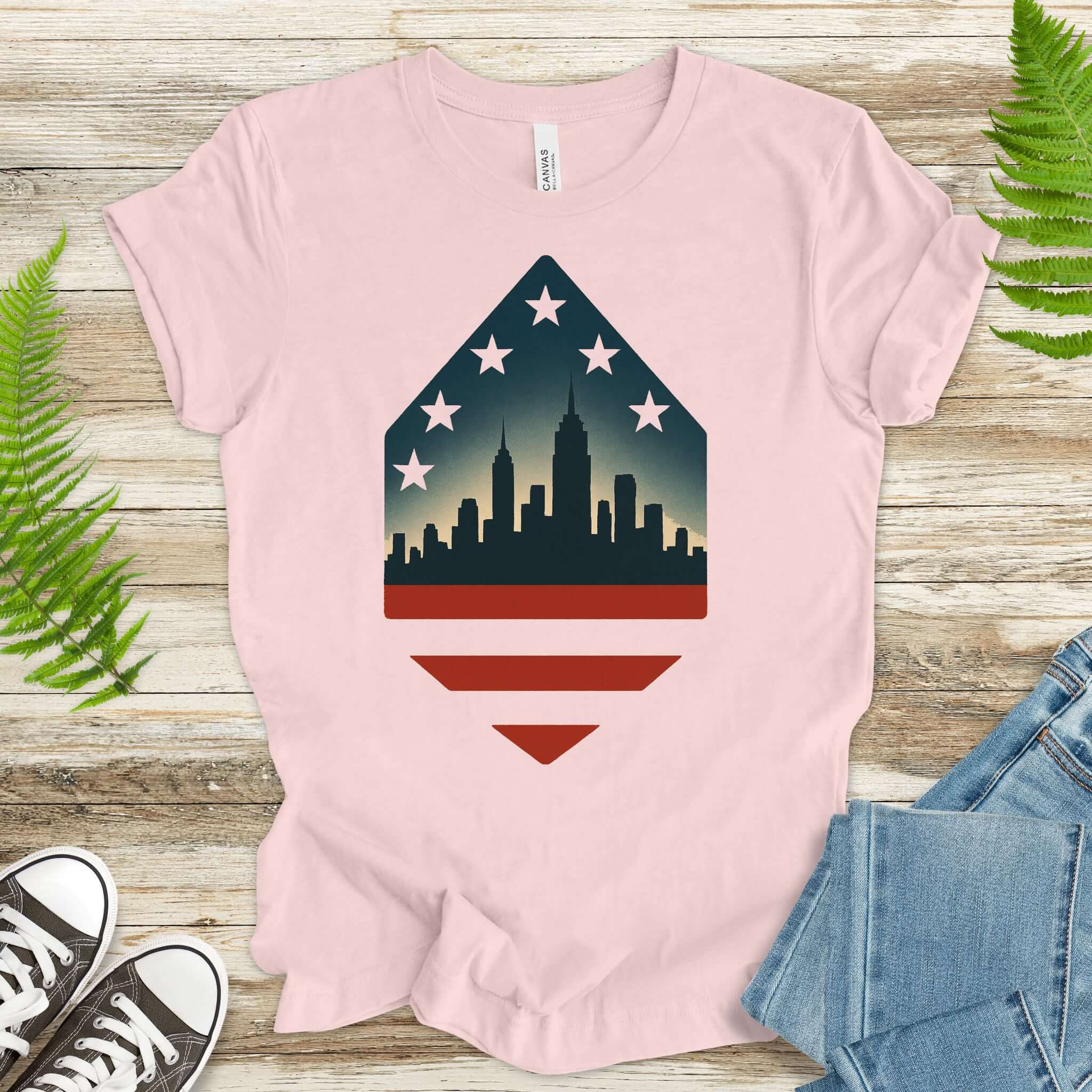 New York City Skyline 4th of July T-Shirt