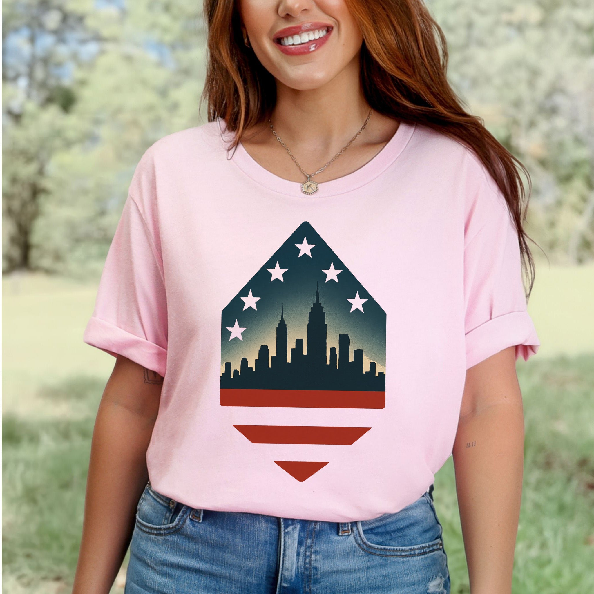 New York City Skyline 4th of July T-Shirt