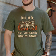 Not Christmas Movies Again Raccoon T-Shirt – Funny Holiday Movie Tee