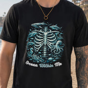 Ocean Within Me Vintage Sea Life Skeleton T-Shirt