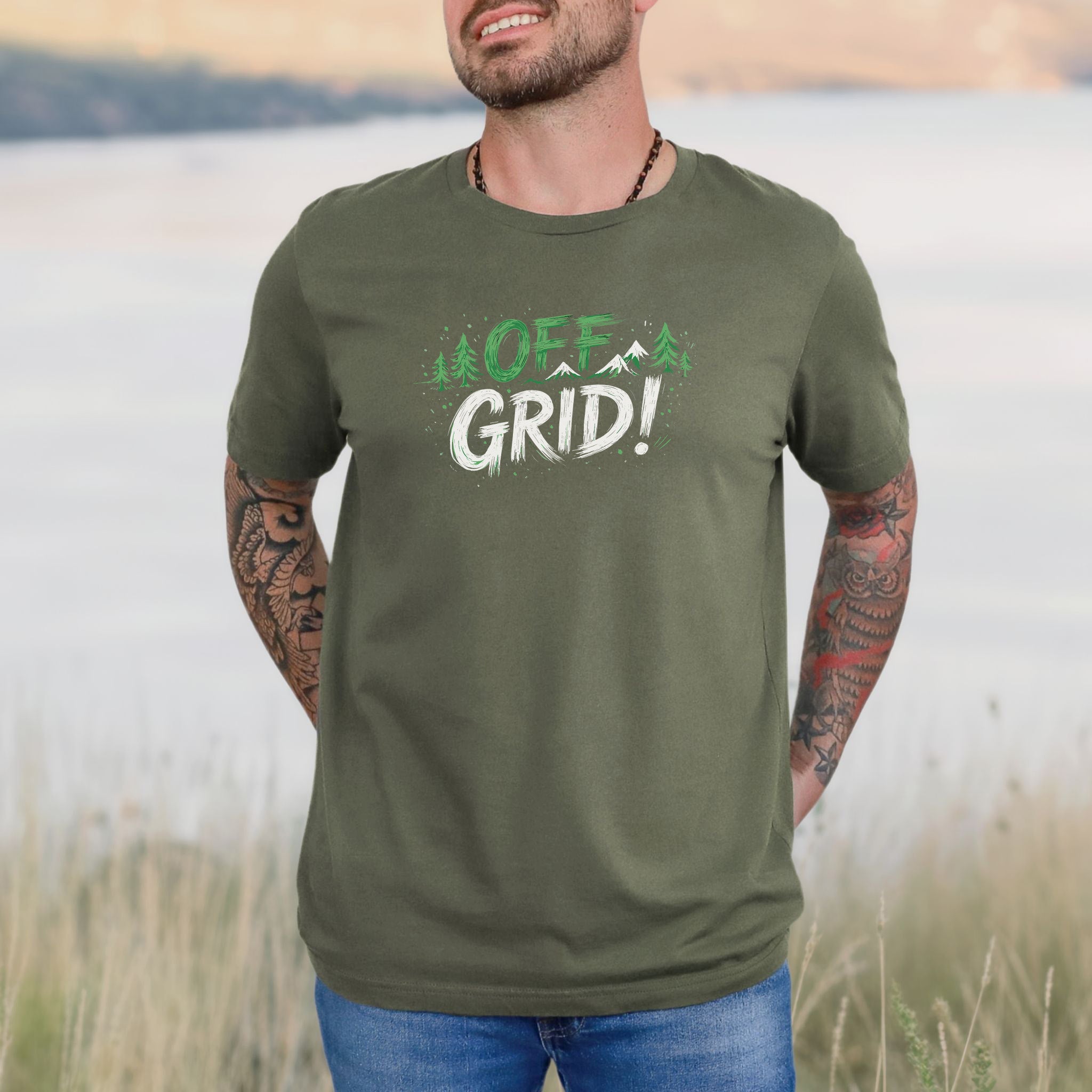Off Grid Mountain Forest Digital Detox Adventure T-Shirt