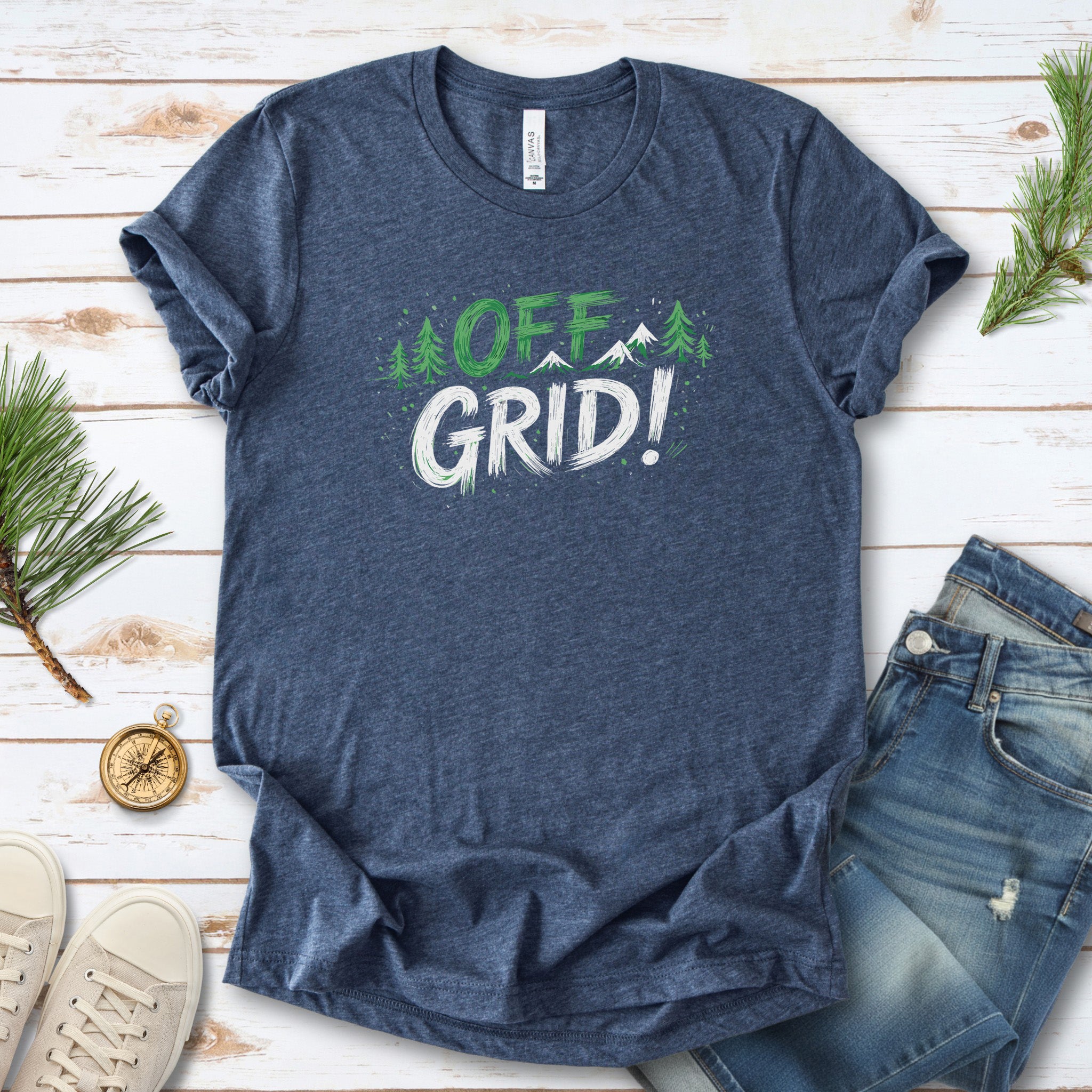 Off Grid Mountain Forest Digital Detox Adventure T-Shirt