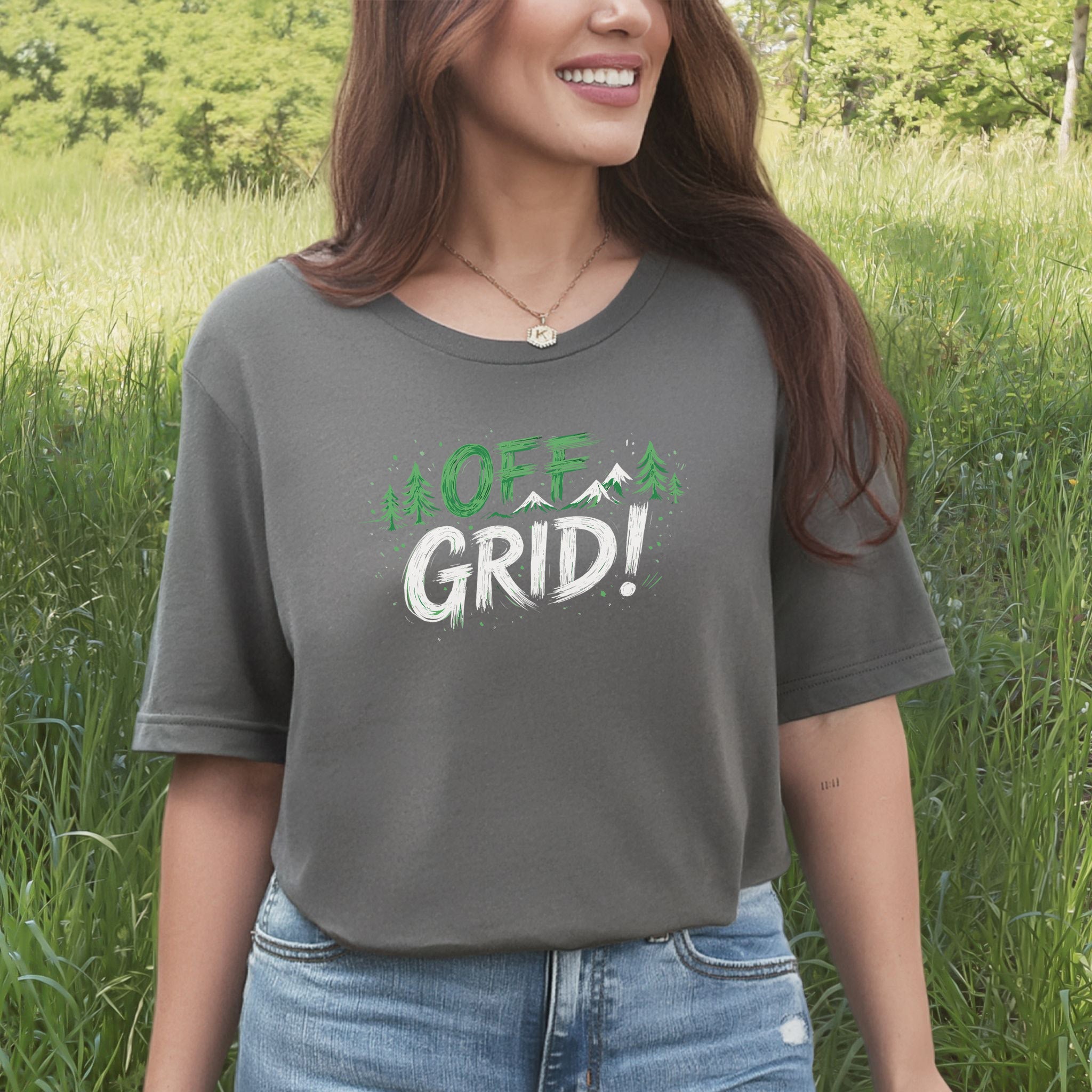 Off Grid Mountain Forest Digital Detox Adventure T-Shirt