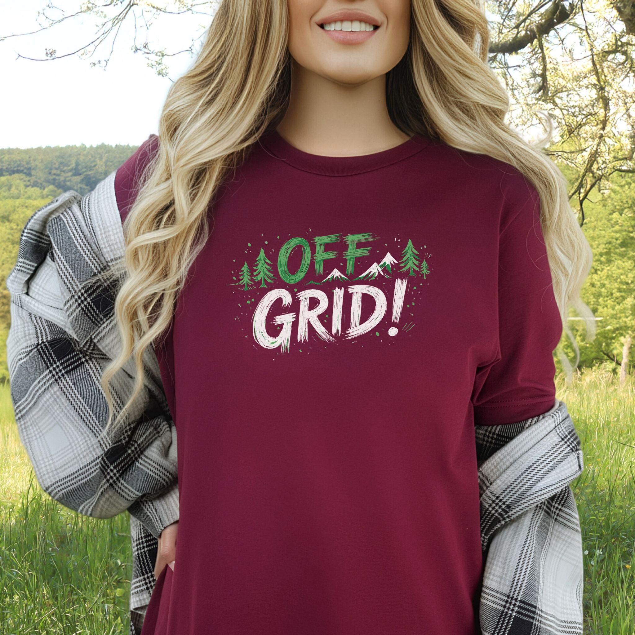 Off Grid Mountain Forest Digital Detox Adventure T-Shirt