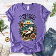 Opossum Beach Vacation – I Came, I Napped, I Screamed T-Shirt