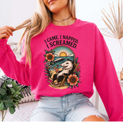 Opossum Beach Sweatshirt – I Came, I Napped, I Screamed Vacation Vibes