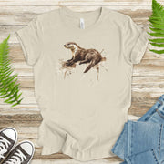 Watercolor Otter T-Shirt – Artistic River Otter Tee