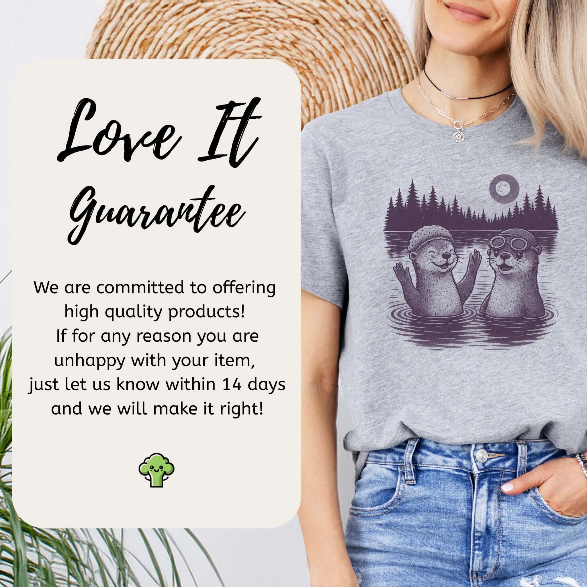 Otter Shirt – Cute & Funny River Otters Swimming T-Shirt