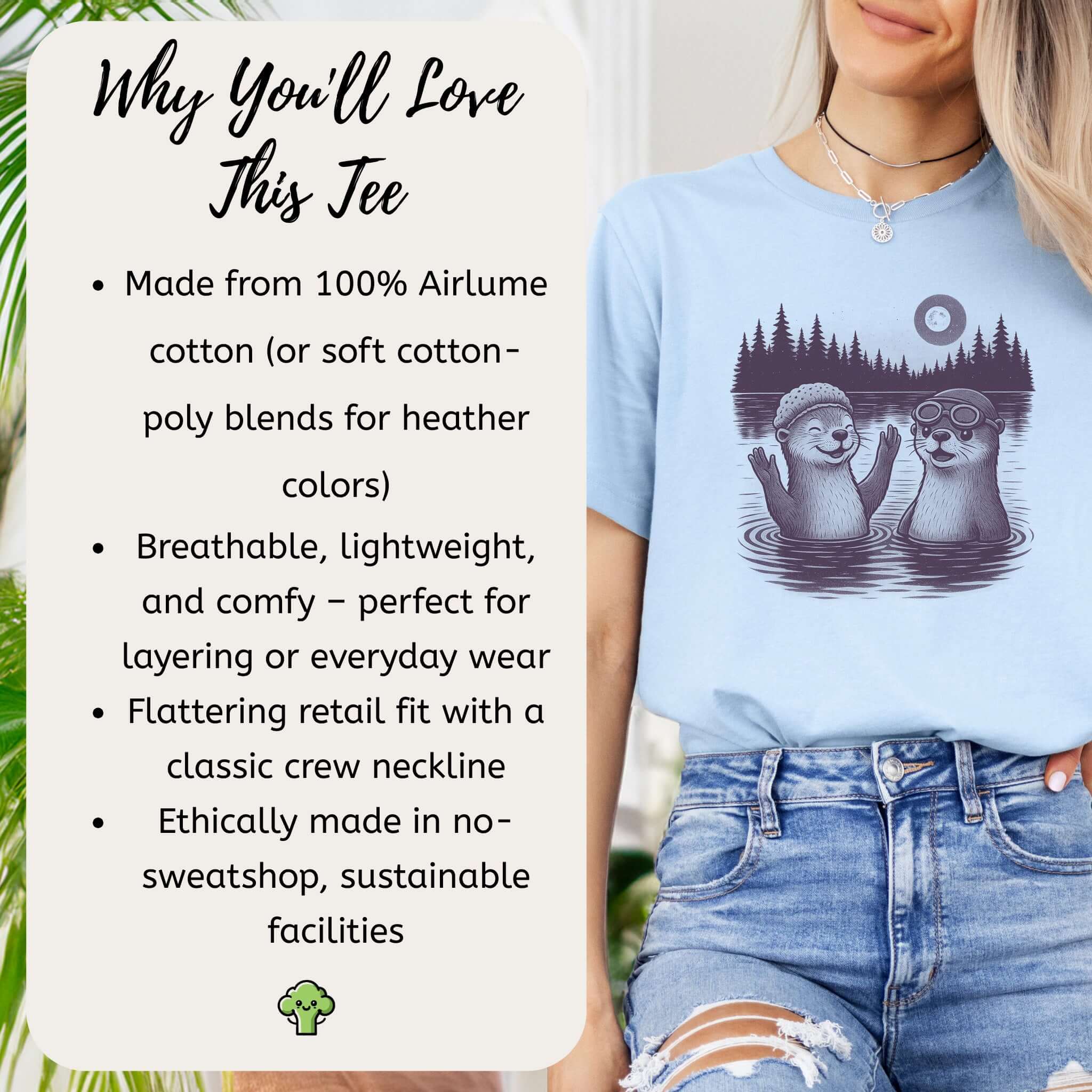 Otter Shirt – Cute & Funny River Otters Swimming T-Shirt